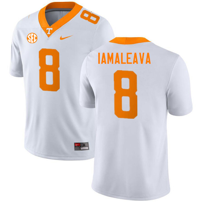 Nico Iamaleava Tennessee Jersey,Tennessee Volunteers #8 Nico Iamaleava College Jersey,Uniforms-White